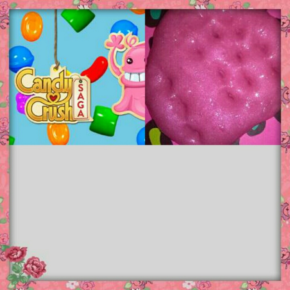 Red+pinkish candy crush Metallic slime
